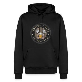 Lustiger Schmied Spruch & Schmieden - Männer Premium Bio Hoodie - Schwarz - Vorne - Nico (187cm)