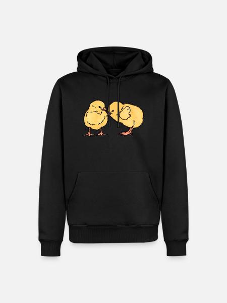 Two cute chicks - Men’s Premium Organic Hoodie - black