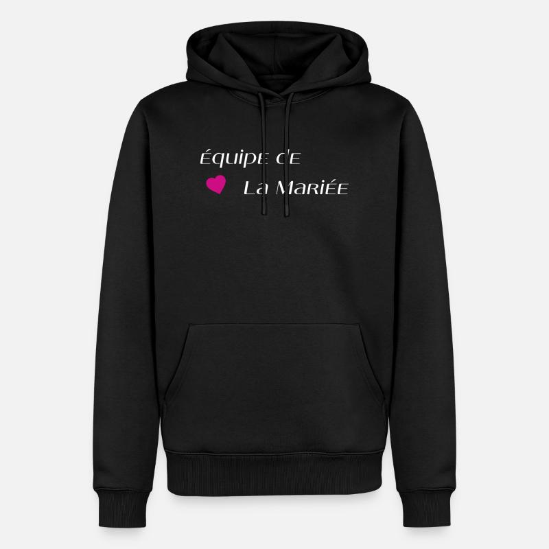 Équipe de la mariée - Sweat à capuche Premium bio Homme - noir