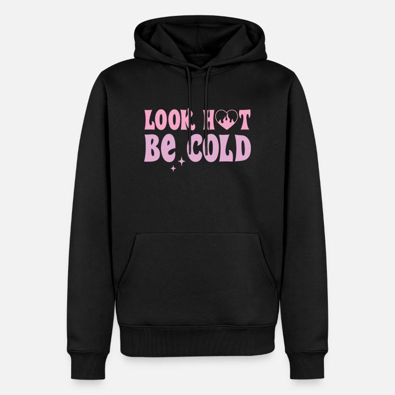 Look Hot be Cold - Sweat à capuche Premium bio Homme - noir