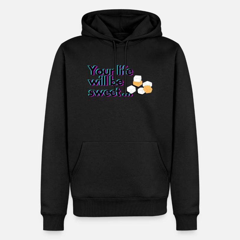 Dein Leben wird süß sein - Männer Premium Bio Hoodie - Schwarz