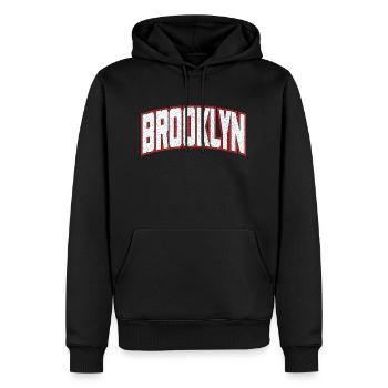 Brooklyn - Sweat à capuche Premium bio Homme - noir - Devant - Nico (187cm)