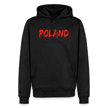 Pologne Pologne Cadeau Pole - Sweat à capuche Premium bio Homme - noir - Devant - Nico (187cm)