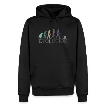 Yorkshire terrier EVOLUTION - Sweat à capuche Premium bio Homme - noir - Devant - Nico (187cm)