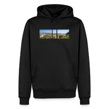 Landschaftsansicht der Burg von Kefalos Insel Kos - Männer Premium Bio Hoodie - Schwarz - Vorne - Nico (187cm)