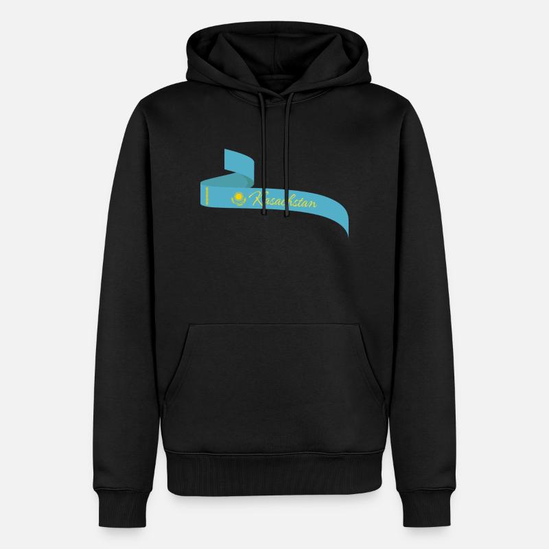 Kasachstan - Männer Premium Bio Hoodie - Schwarz