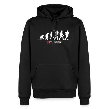 Revolution - Men's Evolution Fun Spin 23 - Men’s Premium Organic Hoodie - black - Front - Nico (187cm)