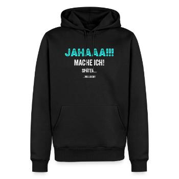 !! Je le ferai plus tard... Idée cadeau drôle - Sweat à capuche Premium bio Homme - noir - Devant - Nico (187cm)