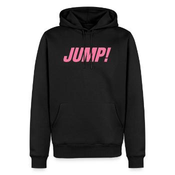 Saut Rose Vibes Kpop Pop Coréenne - Sweat à capuche Premium bio Homme - noir - Devant - Nico (187cm)