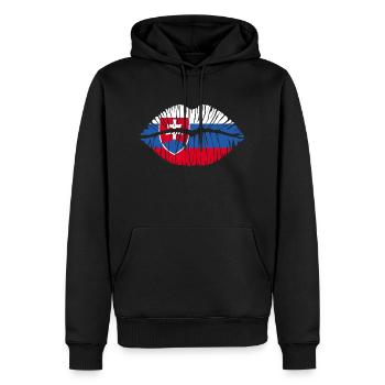 Kuss Slowakei - Männer Premium Bio Hoodie - Schwarz - Vorne - Nico (187cm)