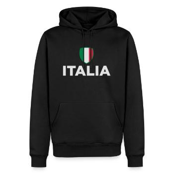 Nationalflagge von Italien - Männer Premium Bio Hoodie - Schwarz - Vorne - Nico (187cm)