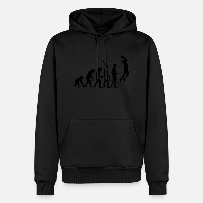 evolution_basketball_b_1c - Männer Premium Bio Hoodie - Schwarz