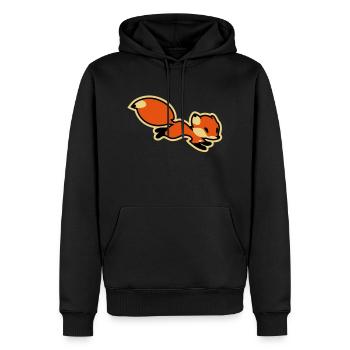 Fox - Männer Premium Bio Hoodie - Schwarz - Vorne - Nico (187cm)