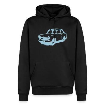 trabbi - Sweat à capuche Premium bio Homme - noir - Devant - Nico (187cm)