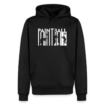 Paintball - Männer Premium Bio Hoodie - Schwarz - Vorne - Nico (187cm)