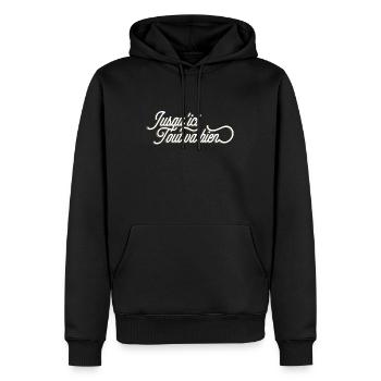Tout va bien cadeau cool - Sweat à capuche Premium bio Homme - noir - Devant - Nico (187cm)