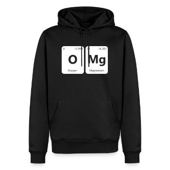Omg. Geek - Sweat à capuche Premium bio Homme - noir - Devant - Nico (187cm)