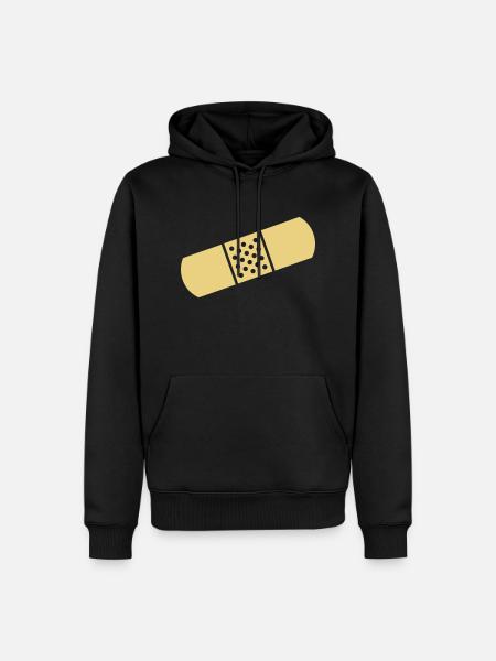 Pansement - Sweat à capuche Premium bio Homme - noir