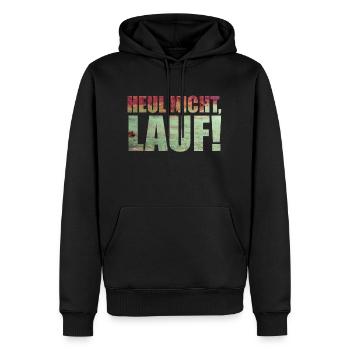 Heul nicht, Lauf! - Laufen, Joggen, Sport, Rennen - Sweat à capuche Premium bio Homme - noir - Devant - Nico (187cm)