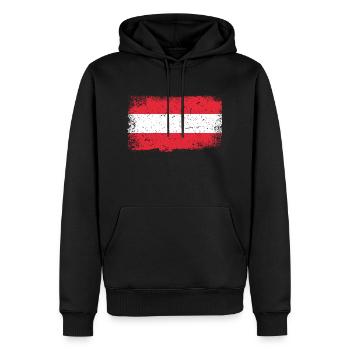 Autriche Pavillon - Sweat à capuche Premium bio Homme - noir - Devant - Nico (187cm)