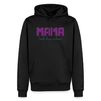 Mom - Men’s Premium Organic Hoodie - black - Front - Nico (187cm)
