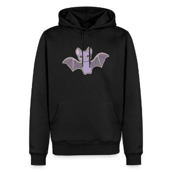 Chauve-souris - Sweat à capuche Premium bio Homme - noir - Devant - Nico (187cm)