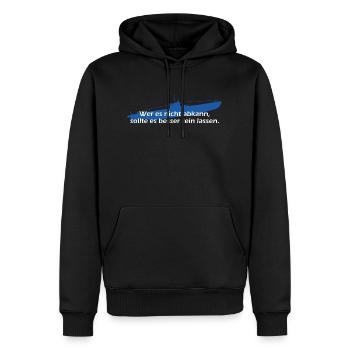 U-Boot Spruch - Männer Premium Bio Hoodie - Schwarz - Vorne - Nico (187cm)