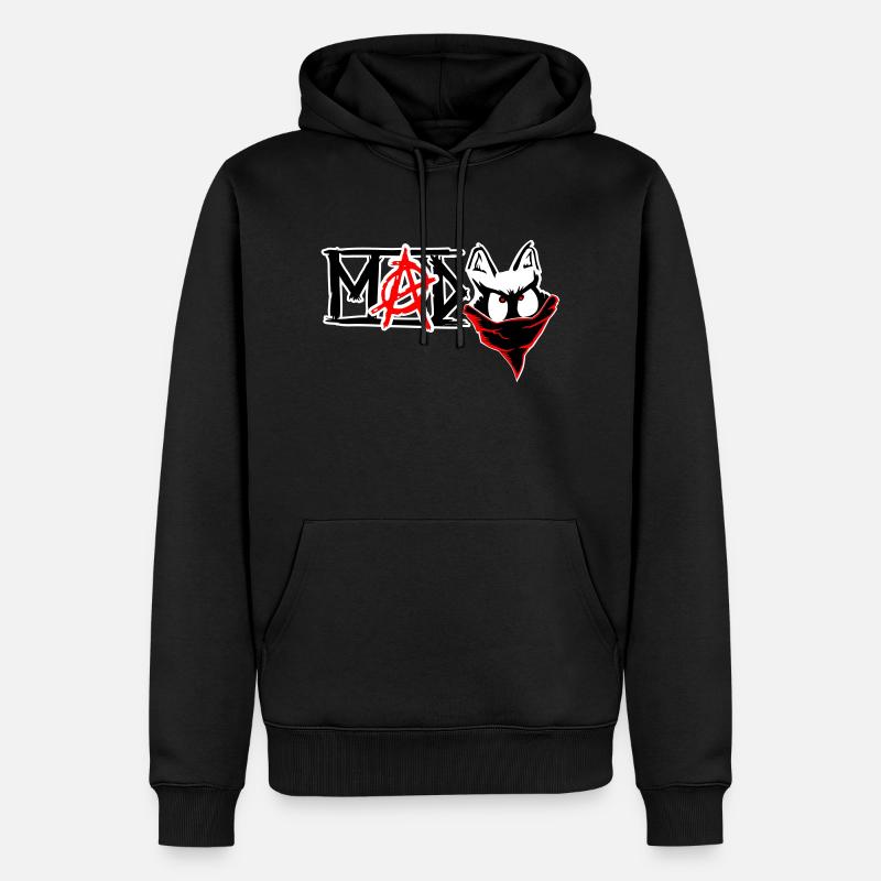 Mad Coon Bandanarchy - Männer Premium Bio Hoodie - Schwarz