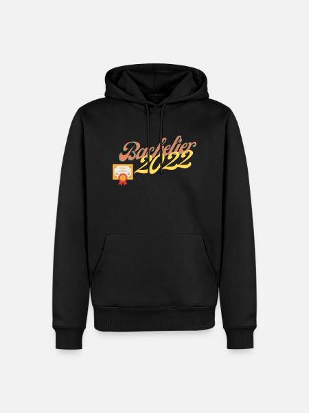 bachelier 2022 - Sweat à capuche Premium bio Homme - noir