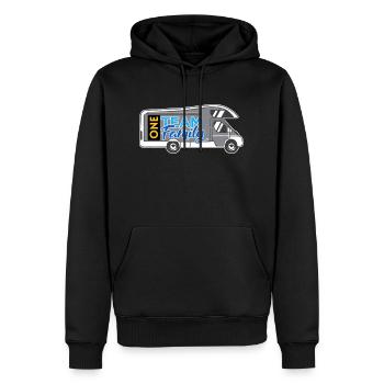 team familie campen hundesport elternzeit camping - Männer Premium Bio Hoodie - Schwarz - Vorne - Nico (187cm)