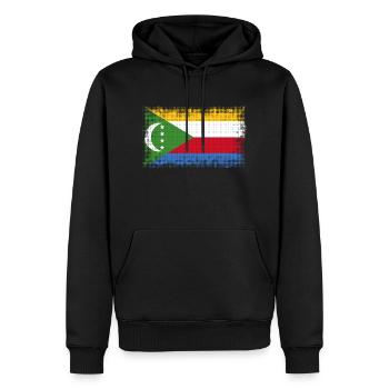 Comoros - Men’s Premium Organic Hoodie - black - Front - Nico (187cm)