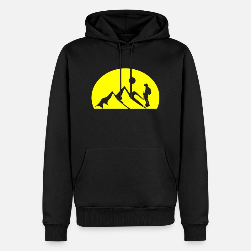 climbing - Männer Premium Bio Hoodie - Schwarz