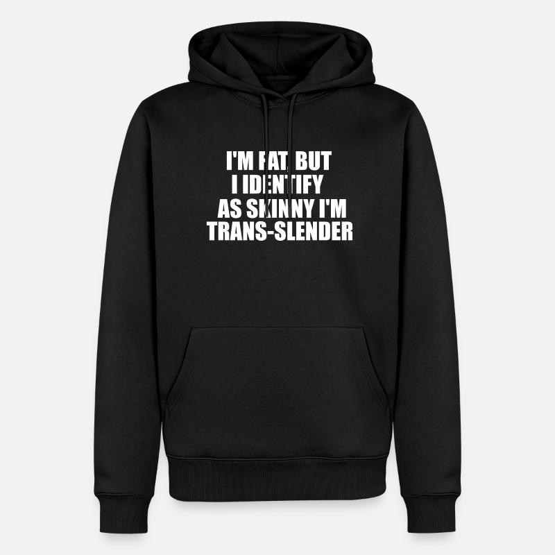 drôle de citation grasse - Sweat à capuche Premium bio Homme - noir