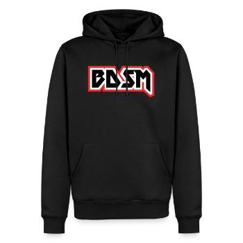 BDSM-Datei - Männer Premium Bio Hoodie - Schwarz - Vorne - Nico (187cm)