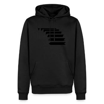 Goal - Men’s Premium Organic Hoodie - black - Front - Nico (187cm)