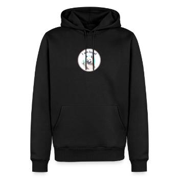 Dog approves your loyalty - Men’s Premium Organic Hoodie - black - Front - Nico (187cm)