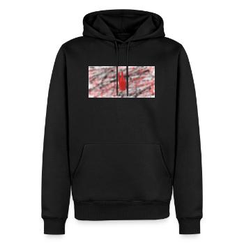 Paix - Sweat à capuche Premium bio Homme - noir - Devant - Nico (187cm)