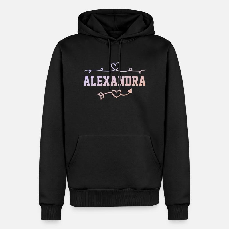 Alexandra - Sweat à capuche Premium bio Homme - noir