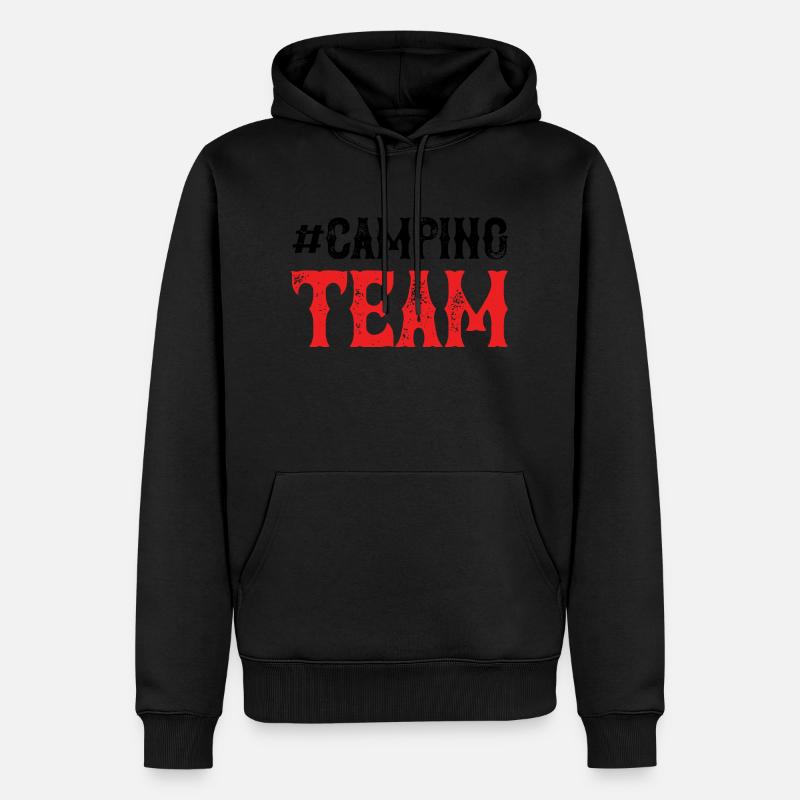 Équipe de camping - Sweat à capuche Premium bio Homme - noir