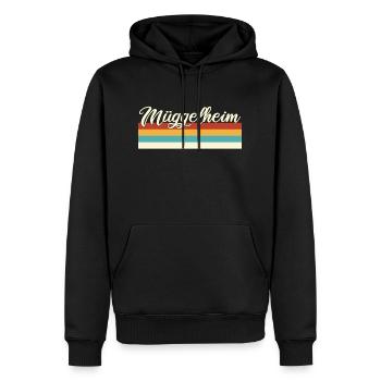 Müggelheim - Treptow - Köpenick - Berlin - Retro - Männer Premium Bio Hoodie - Schwarz - Vorne - Nico (187cm)
