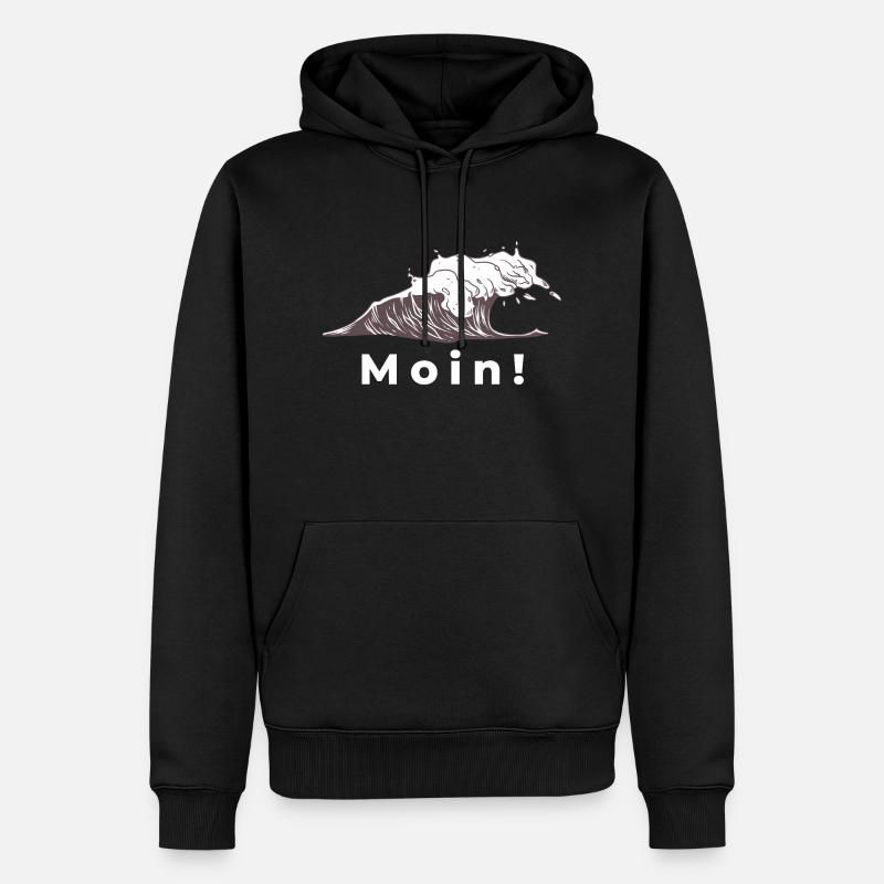 Moin - Männer Premium Bio Hoodie - Schwarz