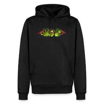 Nom de Jacob Graffiti - Sweat à capuche Premium bio Homme - noir - Devant - Nico (187cm)