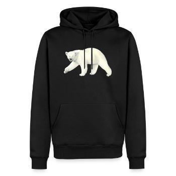 Ours polaire - Sweat à capuche Premium bio Homme - noir - Devant - Nico (187cm)