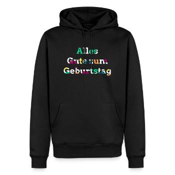 Alles Gute zum Geburtstag - Sweat à capuche Premium bio Homme - noir - Devant - Nico (187cm)