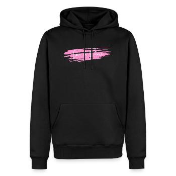 Love & Peace - Men’s Premium Organic Hoodie - black - Front - Nico (187cm)