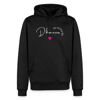 Demoiselle d'honneur - Sweat à capuche Premium bio Homme - noir - Devant - Nico (187cm)