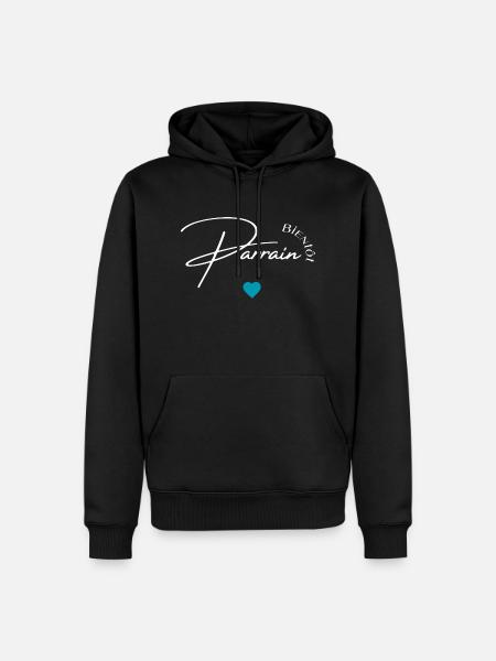 Bientôt parrain - Sweat à capuche Premium bio Homme - noir