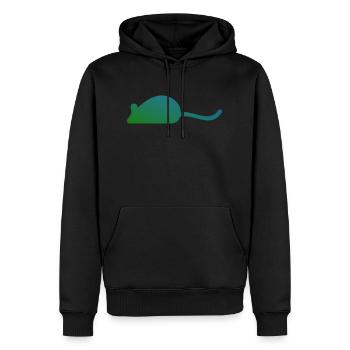 mouse - Männer Premium Bio Hoodie - Schwarz - Vorne - Nico (187cm)