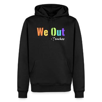 Nous sortons les enseignants de fin d’année scolaire heureux dernier jour - Sweat à capuche Premium bio Homme - noir - Devant - Nico (187cm)