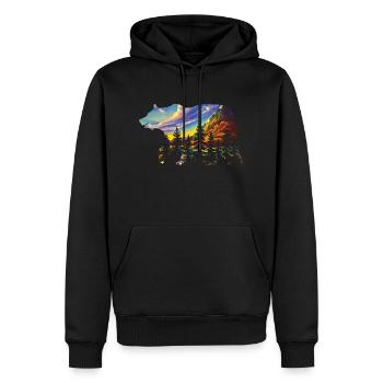 Hiking Mountain hikers Mountains Mountain hiking Hiking - Men’s Premium Organic Hoodie - black - Front - Nico (187cm)